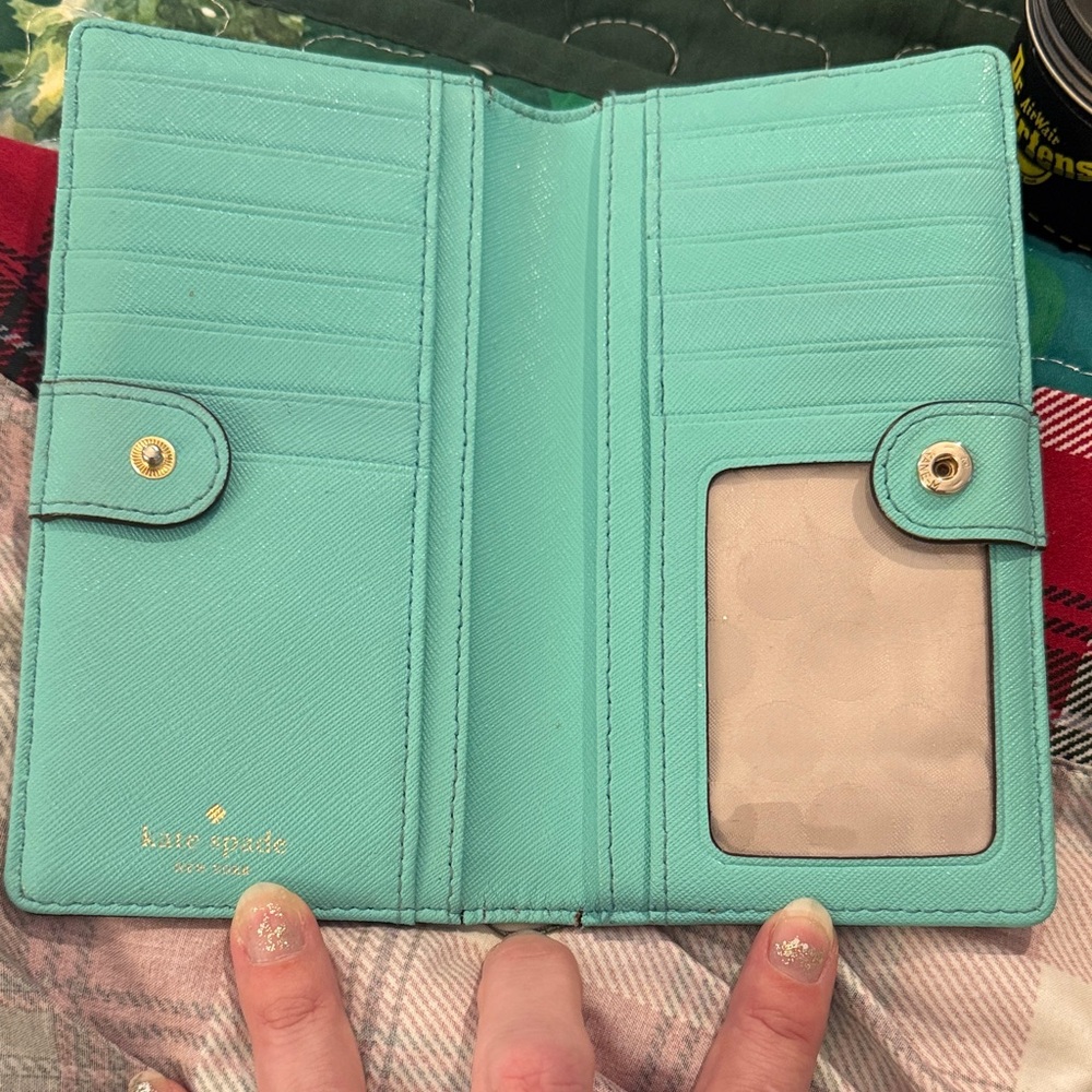 Kate Spade Aqua Blue Wallet - Picture 2 of 5